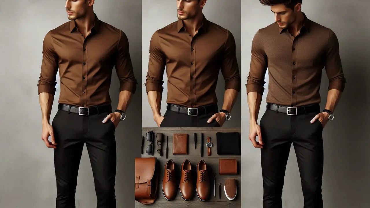 Brown Shirt Black Pants Outfit Ideas For Men – From Casual To Formal