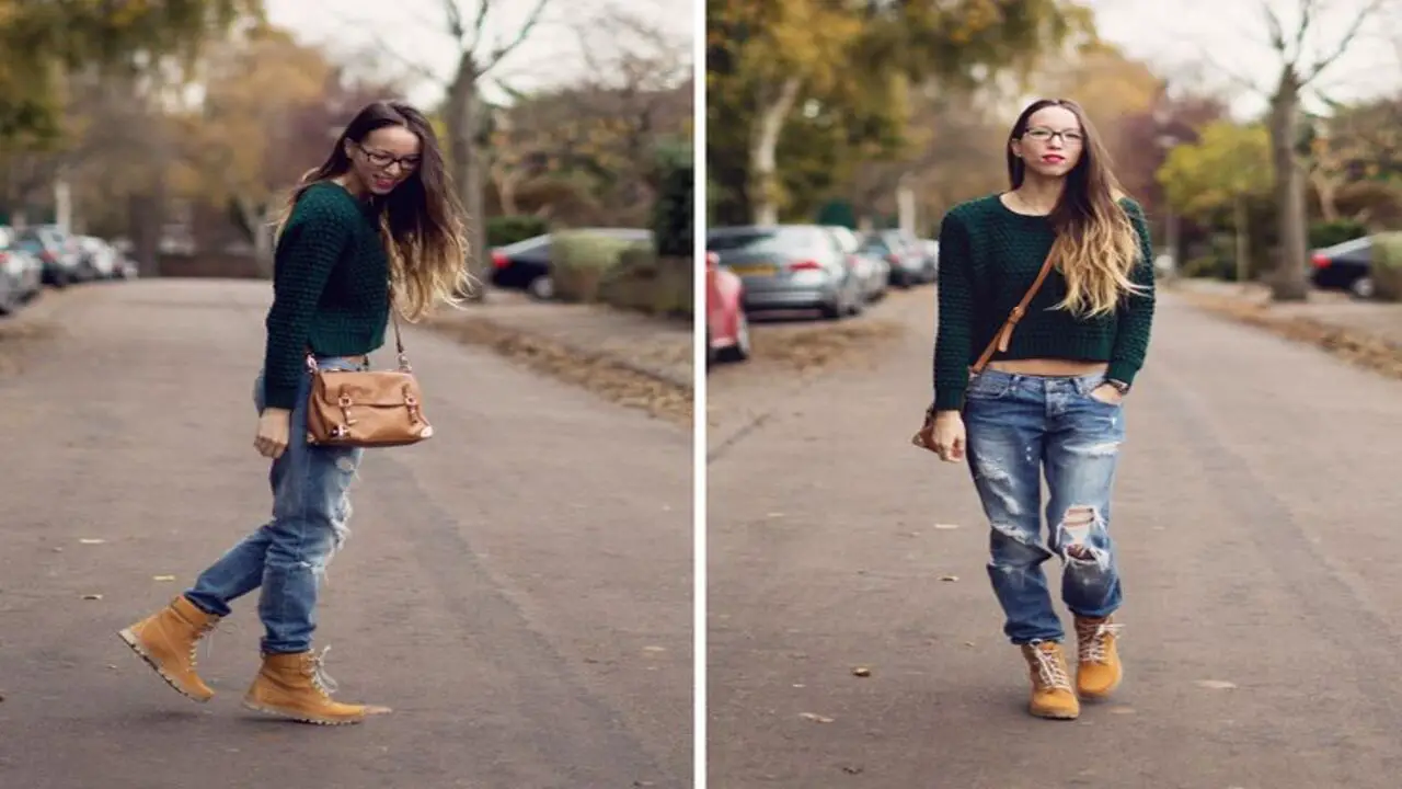 Combat Boots With Boyfriend Jeans