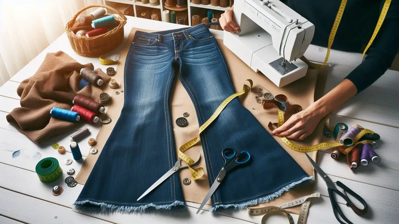 Converting Bootcut Jeans Into Flare