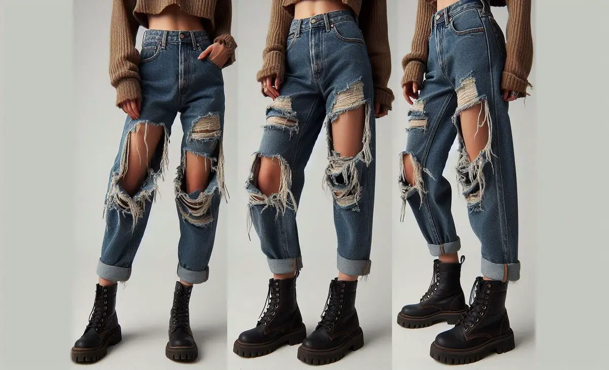 Distressed Mom Jeans