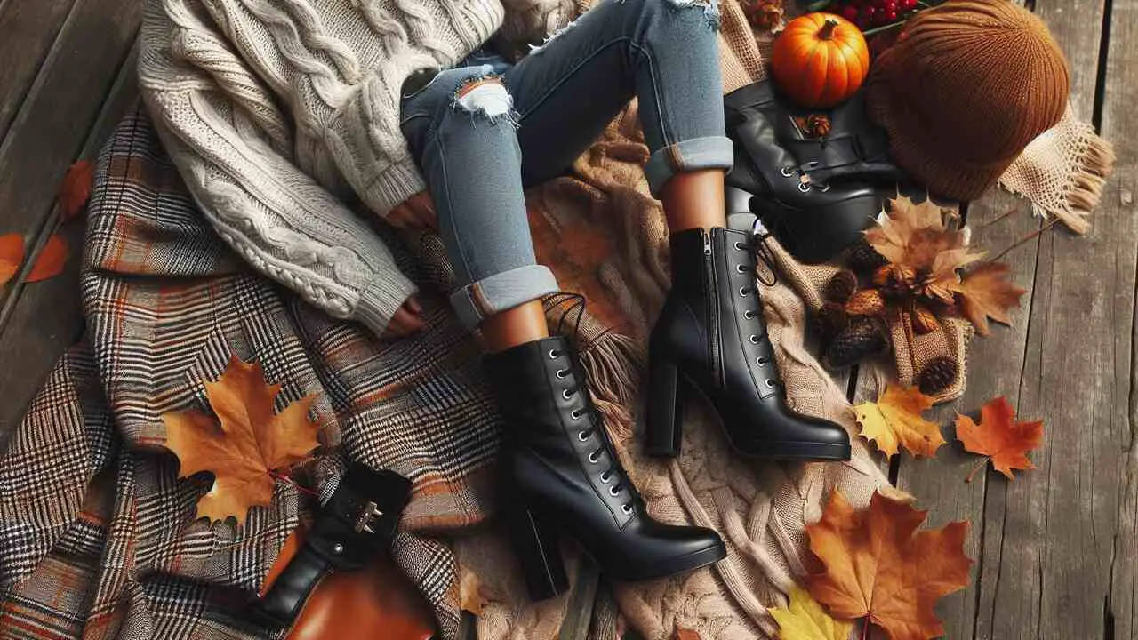 Fall Layers with Chunky Heel Boots