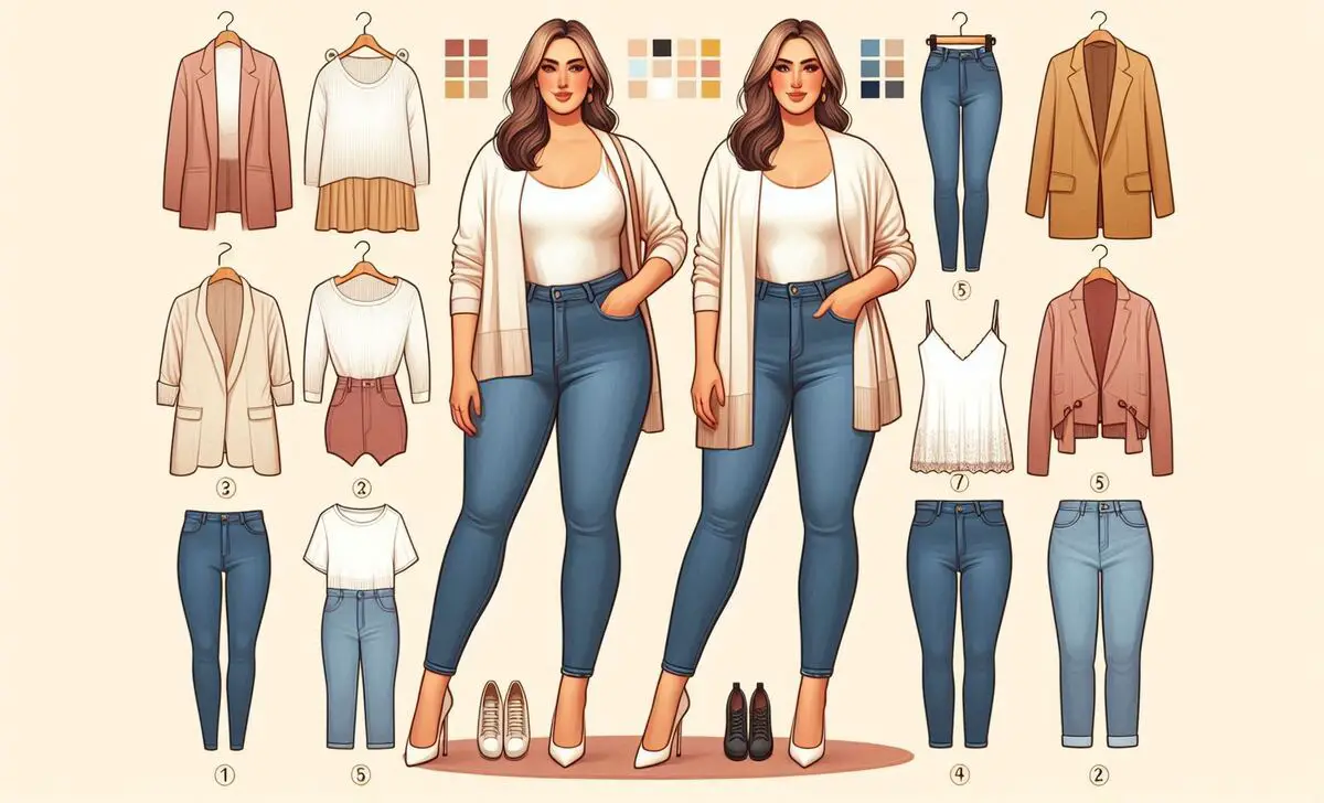 How To Layer Clothing With Skinny Jeans For Plussize Women