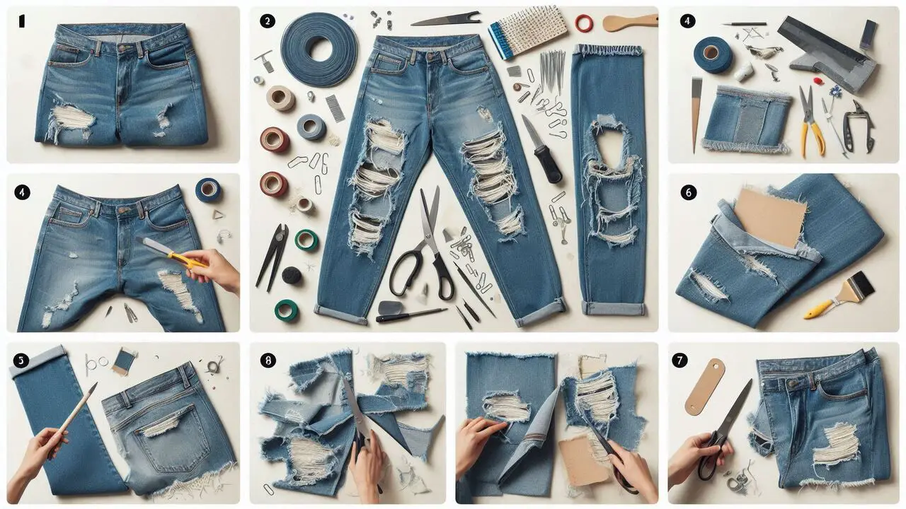 How To Make Distressed Jeans In Your Own Home - In Different Methods