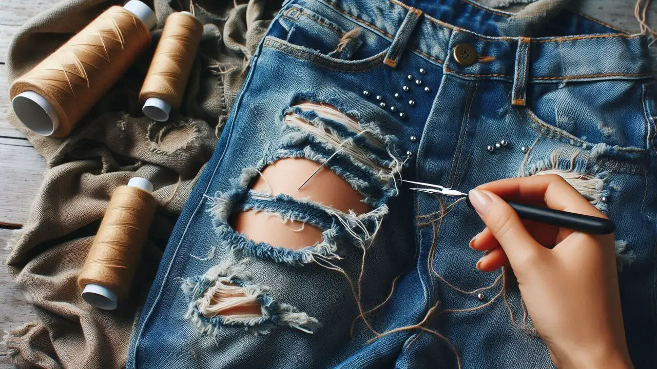 How To Sew A Hole In Jeans Without A Patch