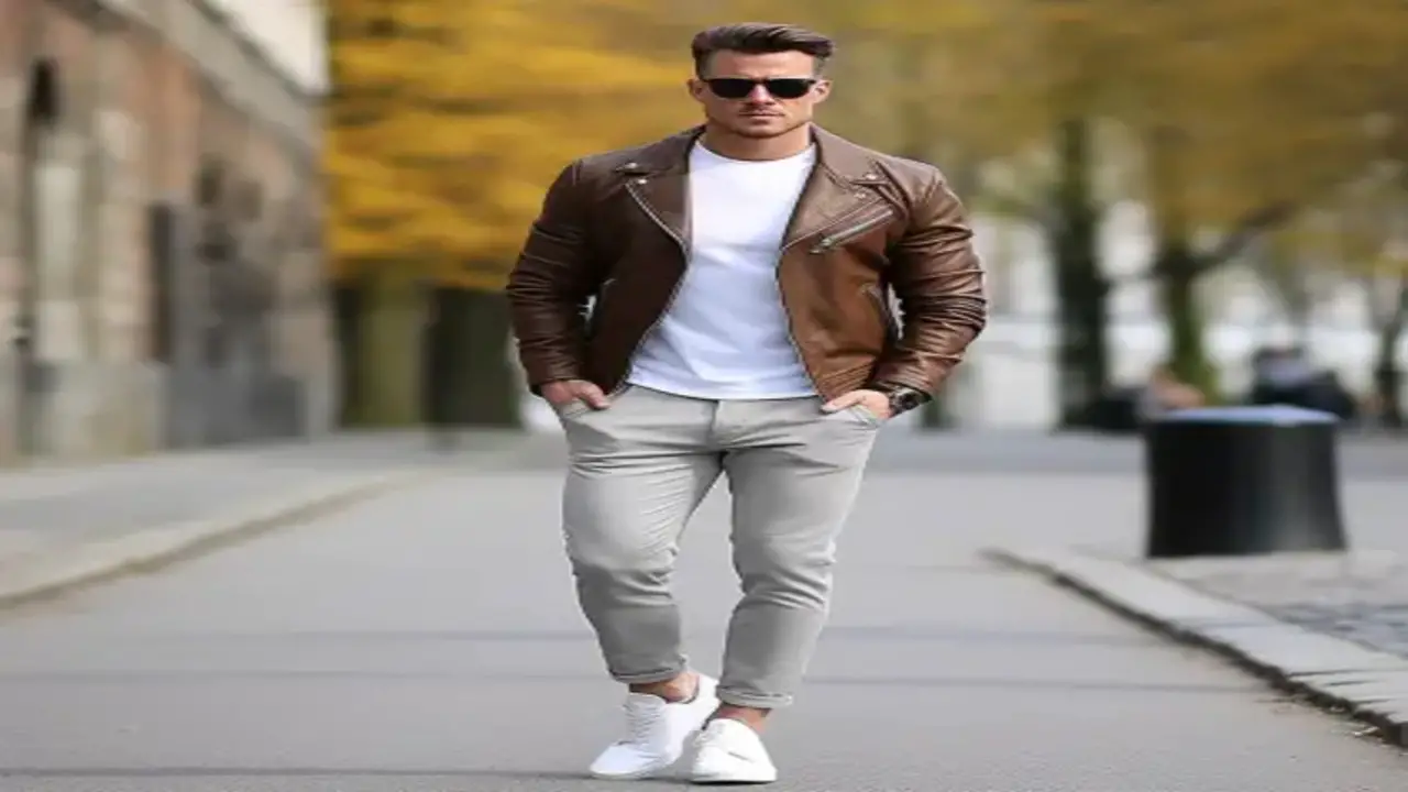 How To Wear A Brown Jacket With Grey Pants- Elevate Style