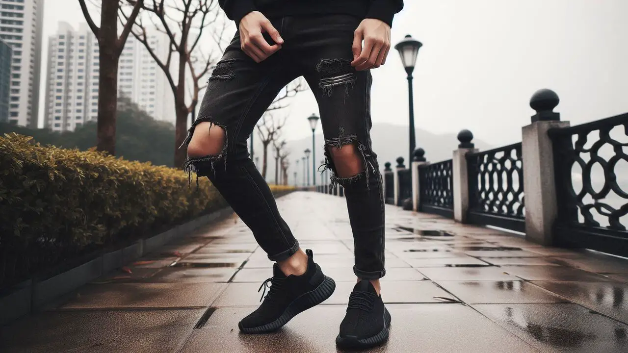 How To Wear Black Ripped Jeans In Spring For Men