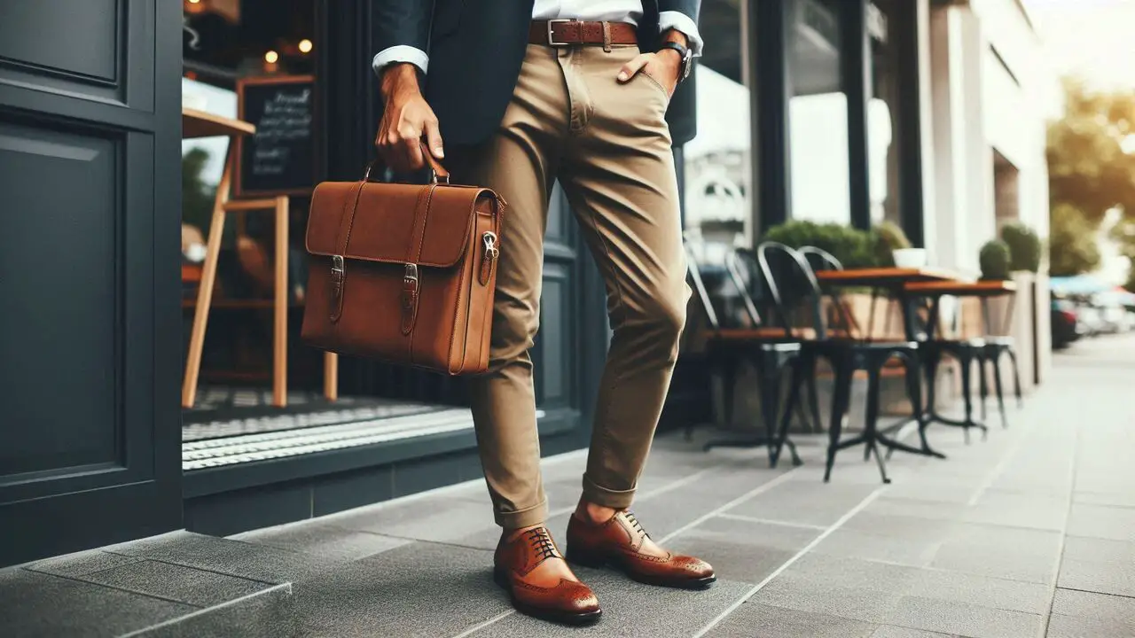 Khaki Pants+Monk Strap Shoes