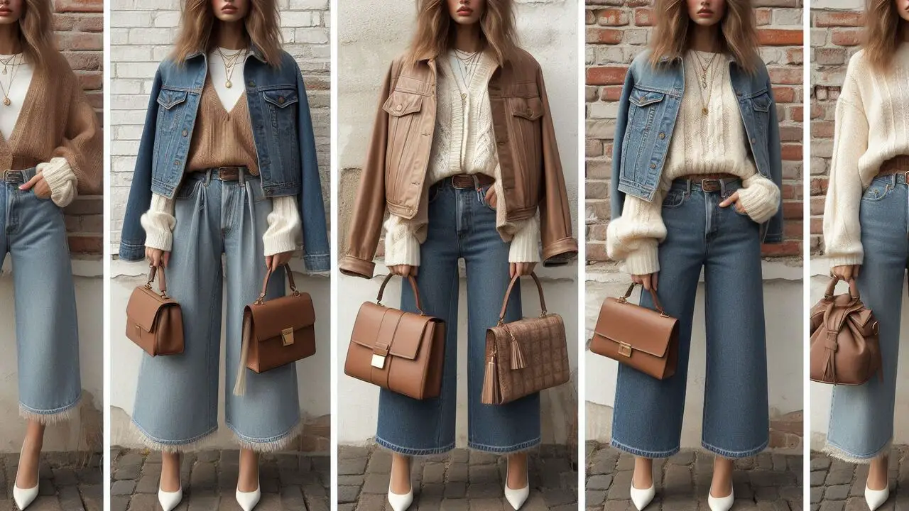 Layering Techniques With Tops And Jackets For A Chic Look With Wide-Leg Cropped Jeans