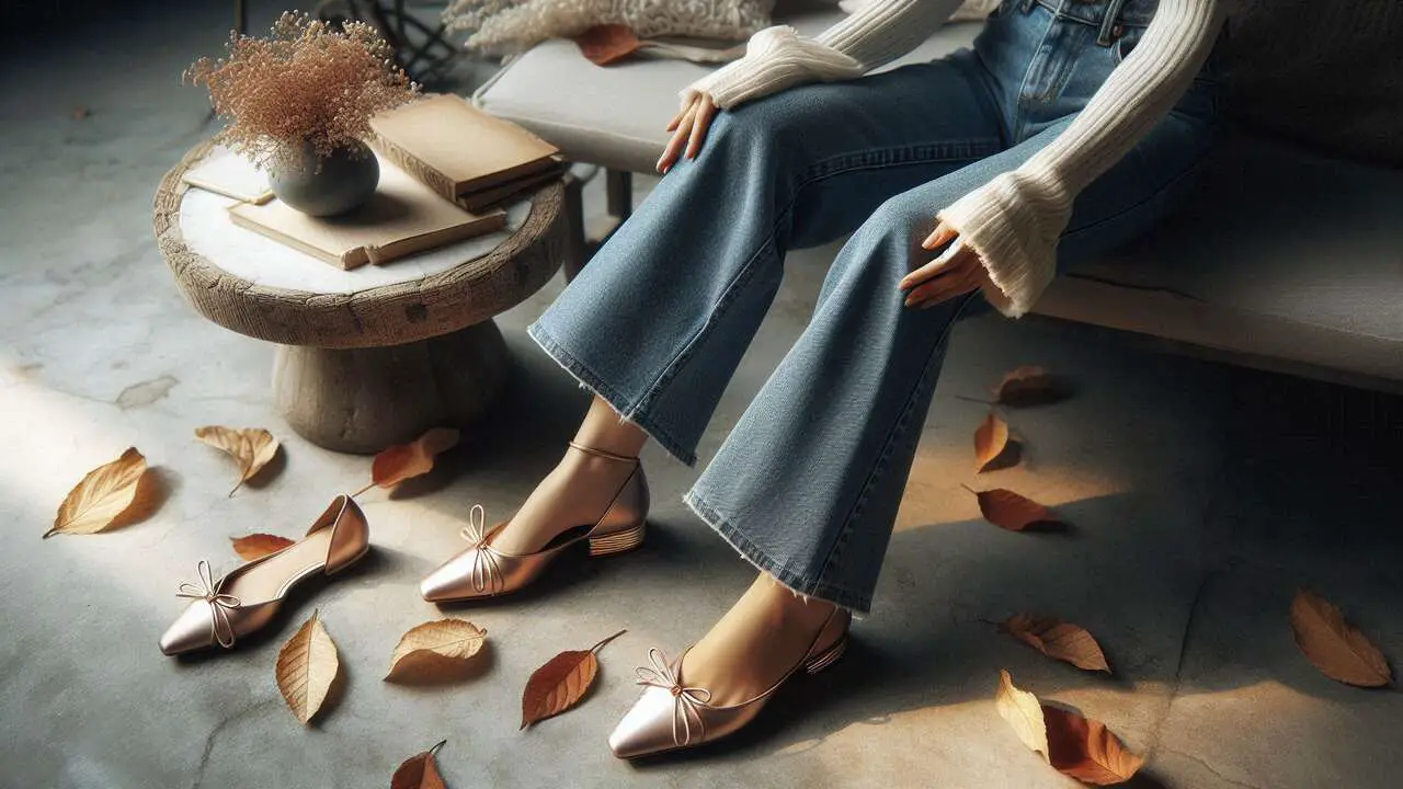 The Elegance Of Flat Shoes With Bootcut Jeans