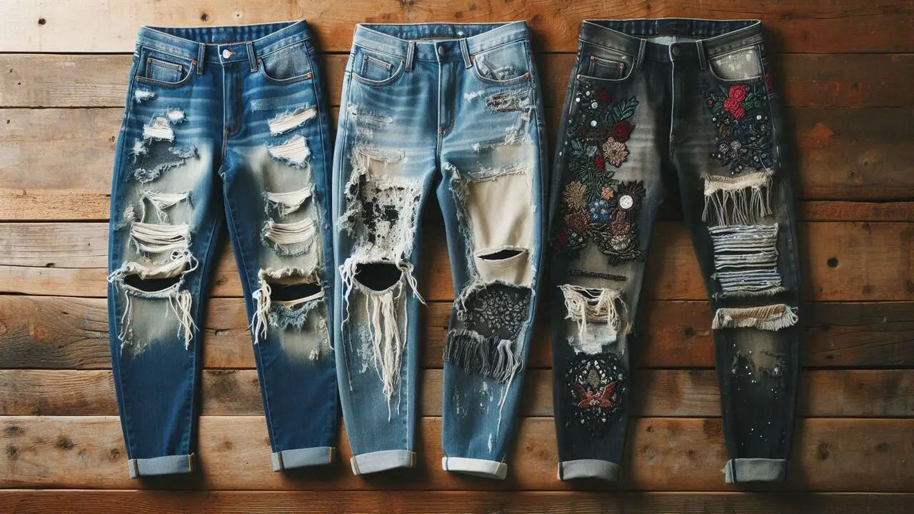 3 Types Of Distressed Jeans