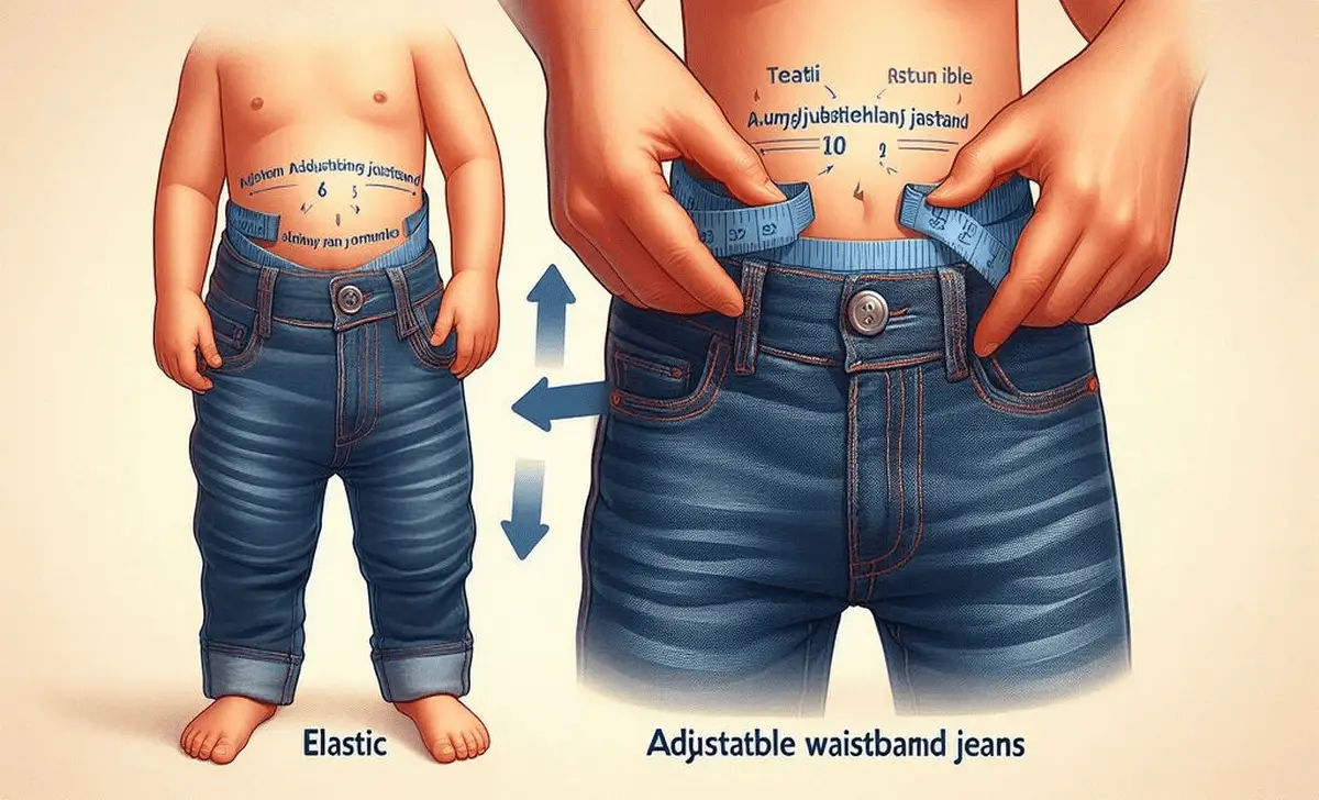 Adjustable Waistband Jeans