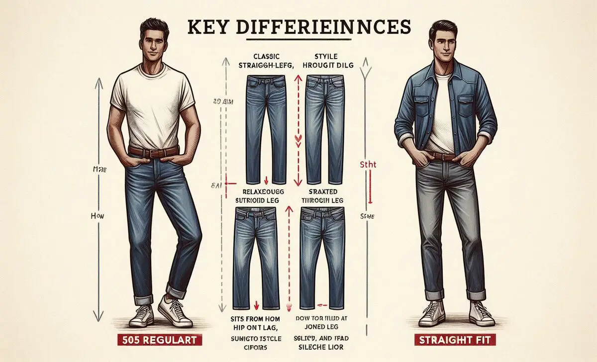 Key Differences Between Levi 505 Regular Fit Vs Straight Fit