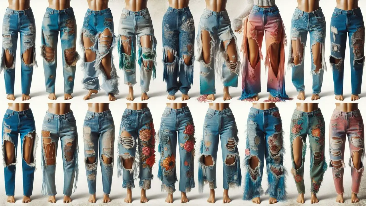 Types Of Frayed Jeans