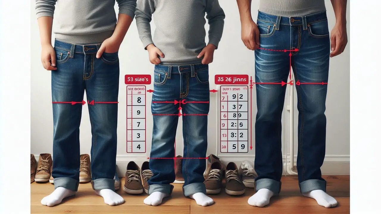 Size Conversion Chart - Youth To Men's Jeans