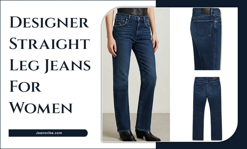 Designer Straight Leg Jeans For Women