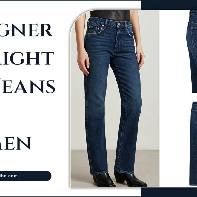 Designer Straight Leg Jeans For Women