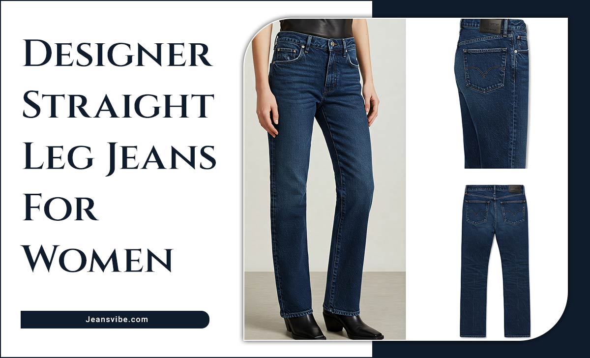 Designer Straight Leg Jeans For Women