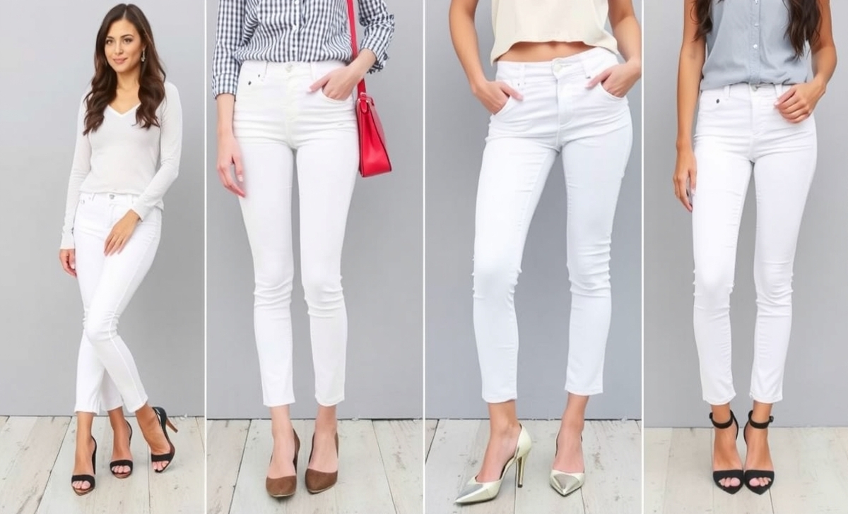 White Denim Jeans For Different Body Shapes