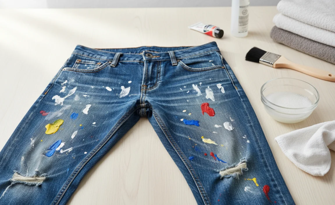 Accidentally Splashed Acrylic Paint on Your Jeans? Here’s How to Save Them!