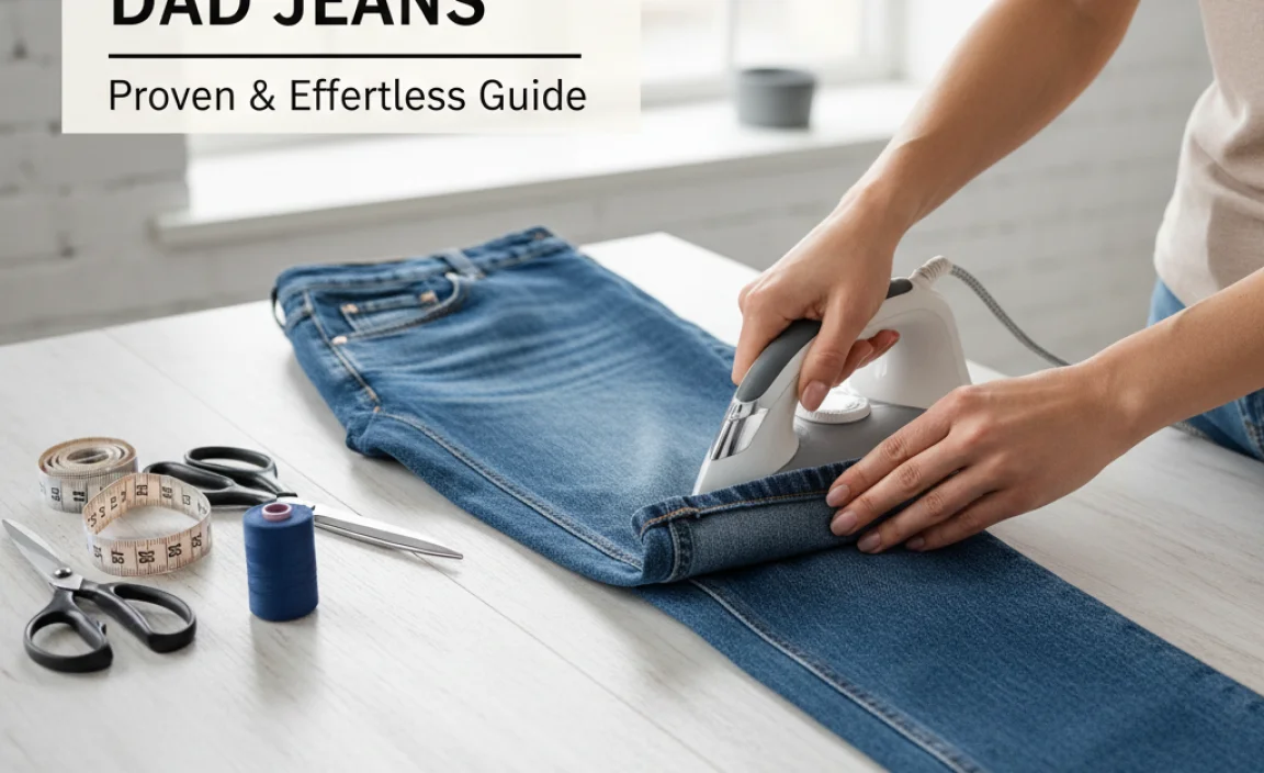 Hemming Dad Jeans Without Bleach