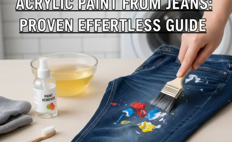 How to Remove Acrylic Paint from Jeans: Proven Effortless Guide