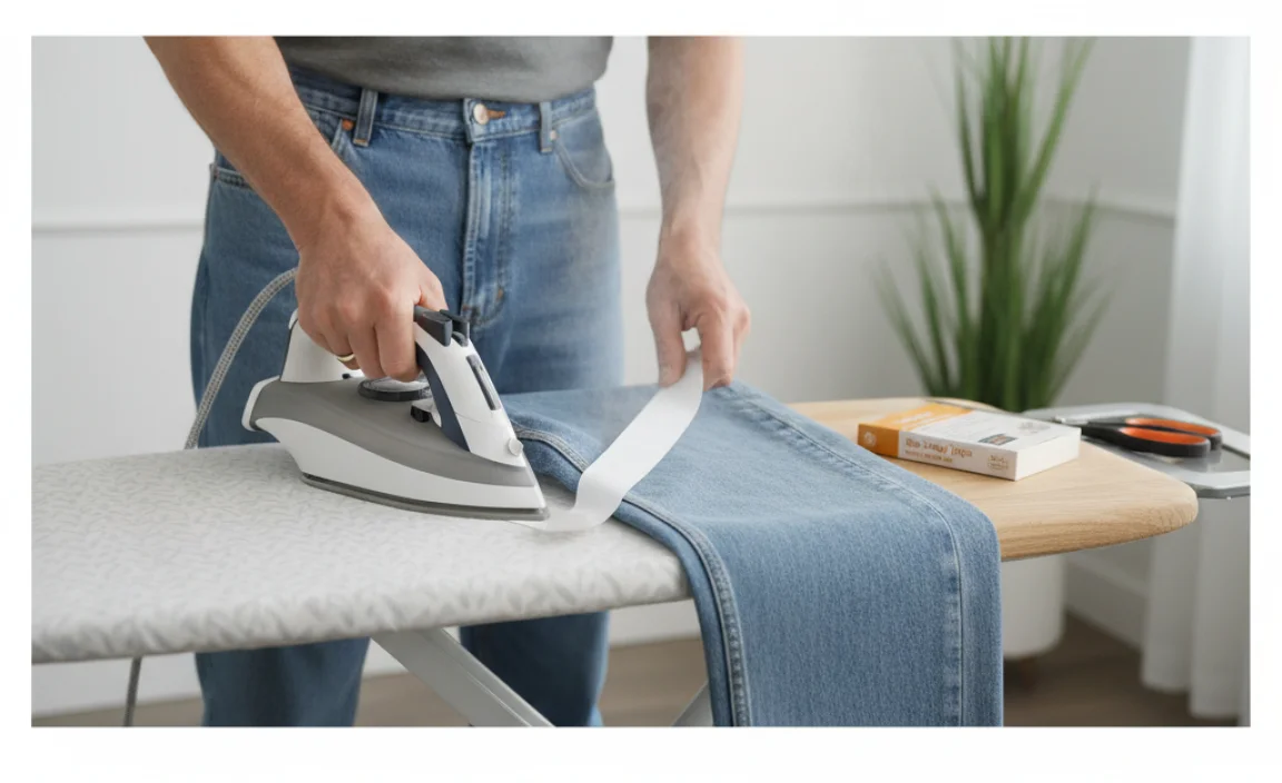 Method 1: The Effortless No-Sew Hem (Hemming Tape)