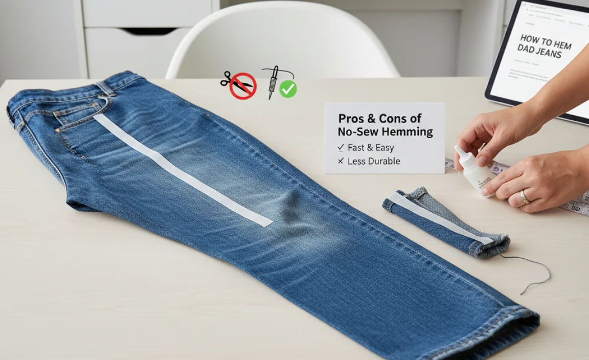 Pros and Cons of No-Sew Hemming