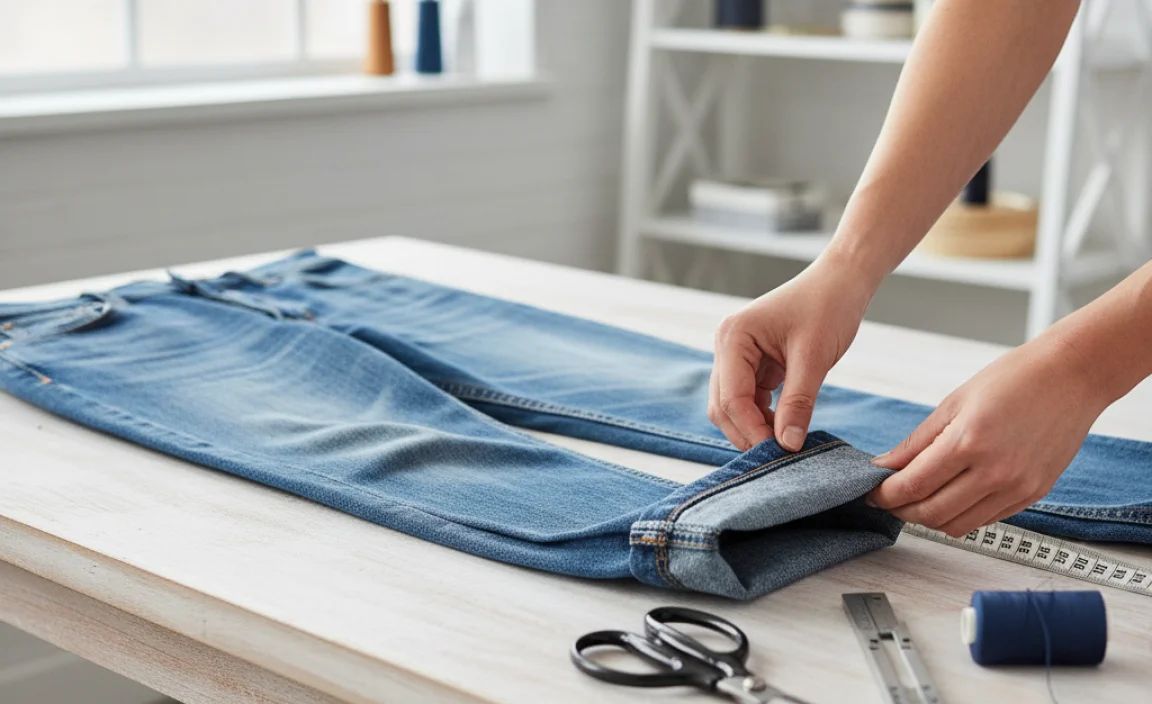 Step-by-Step Guide to Hemming Dad Jeans