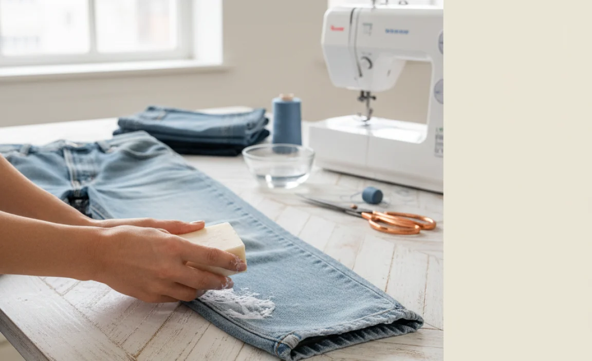 Step-by-Step: How to Hem Mom Jeans with Dish Soap