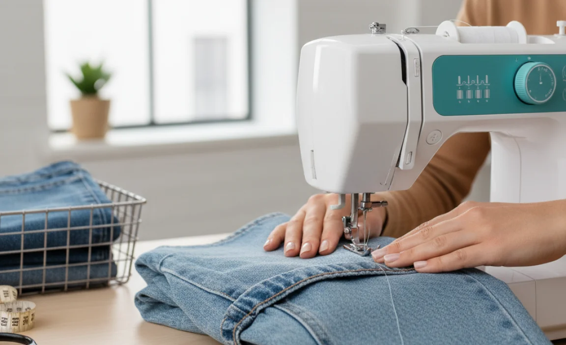 Using a Sewing Machine for a Faster Hem