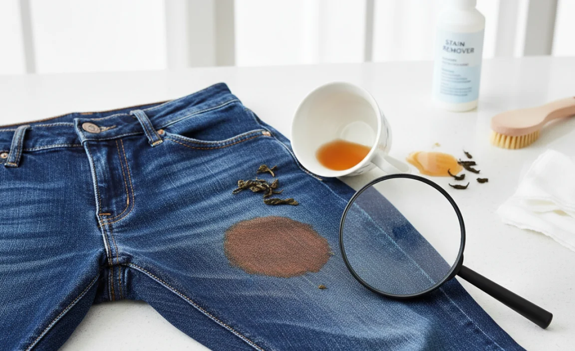 Why Do Tea Stains Appear on Jeans?