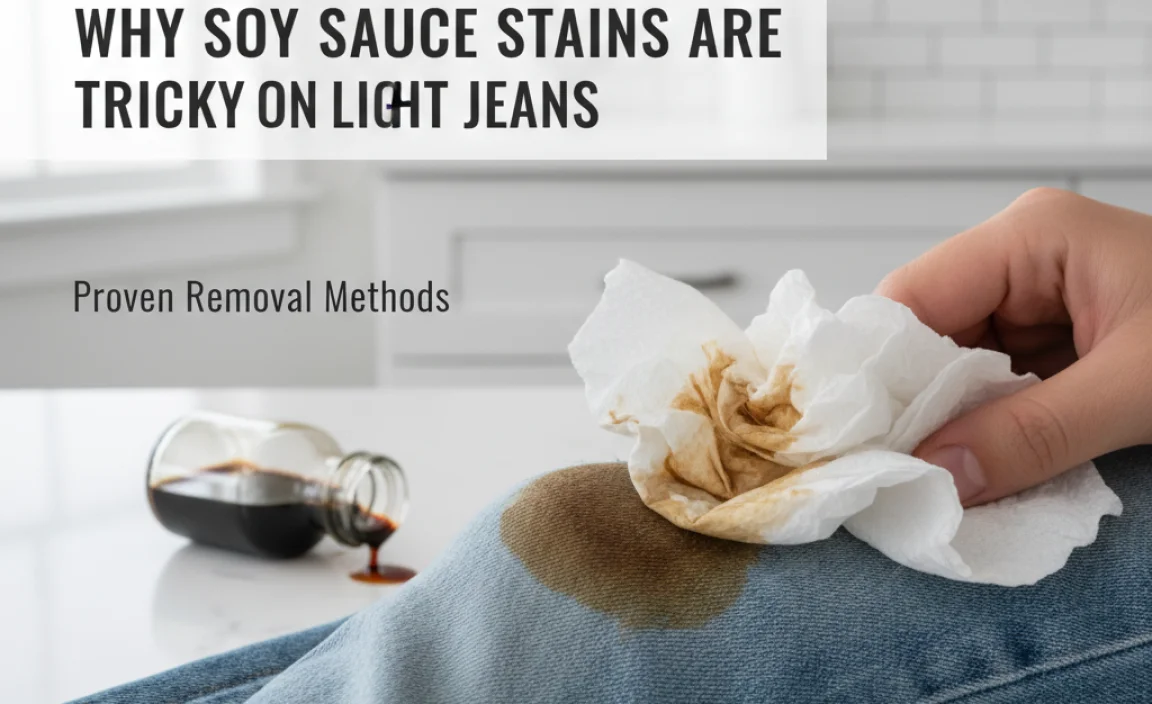 Why Soy Sauce Stains Are Tricky on Light Jeans