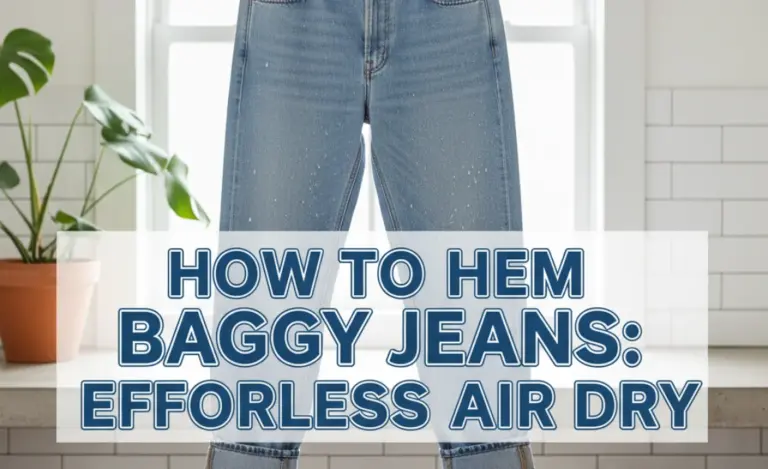 How To Hem Baggy Jeans: Effortless Air Dry