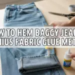 How to Hem Baggy Jeans: Genius Fabric Glue Method