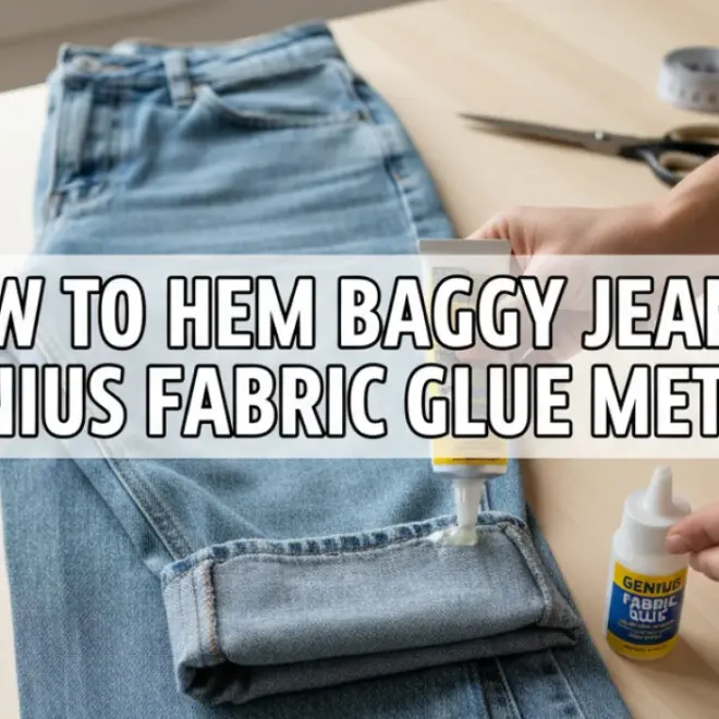 How to Hem Baggy Jeans: Genius Fabric Glue Method