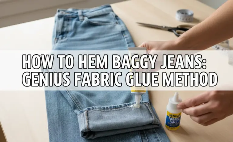 How to Hem Baggy Jeans: Genius Fabric Glue Method
