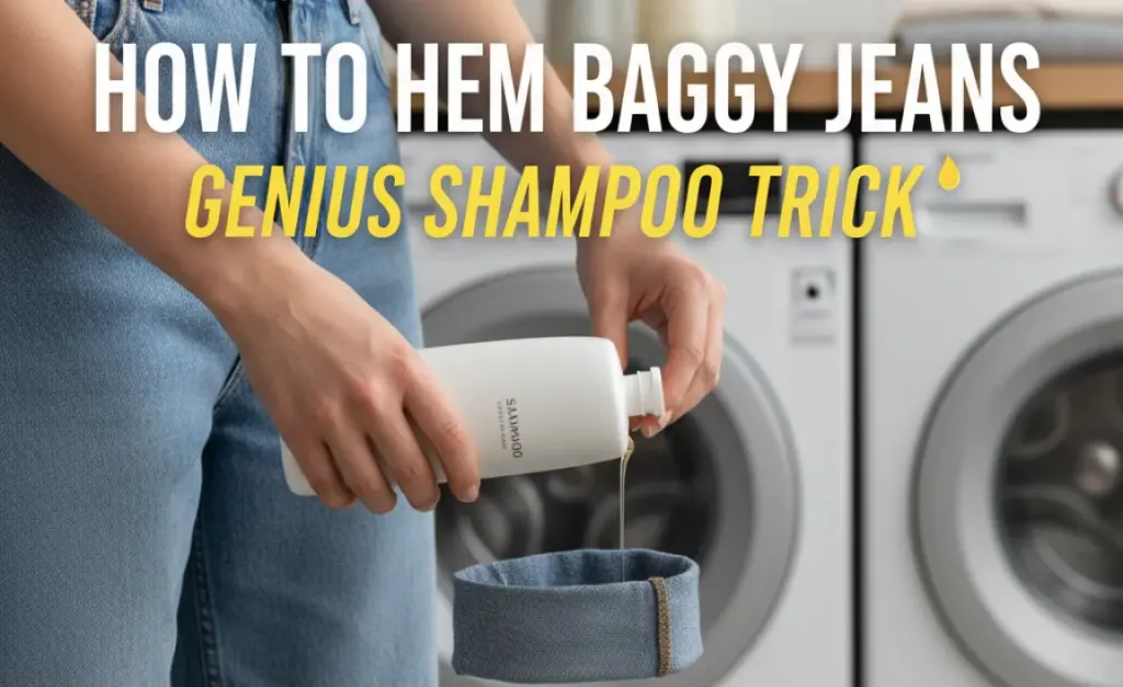 How To Hem Baggy Jeans: Genius Shampoo Trick