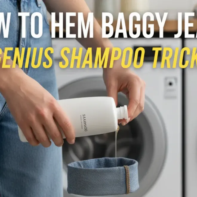 How To Hem Baggy Jeans: Genius Shampoo Trick