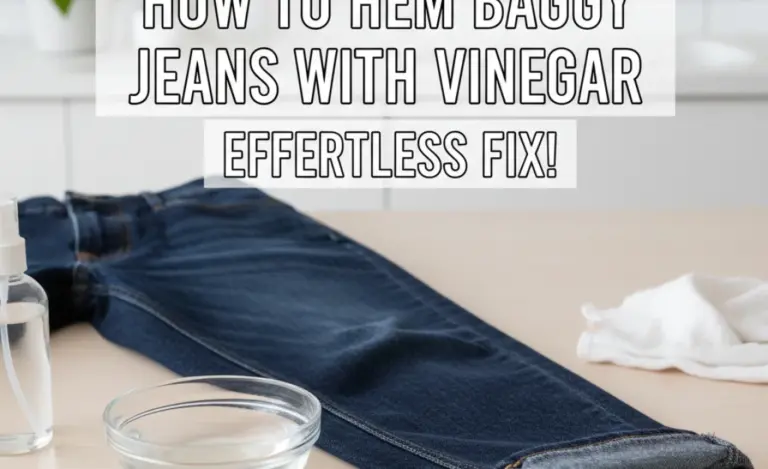 How to Hem Baggy Jeans with Vinegar: Effortless Fix!
