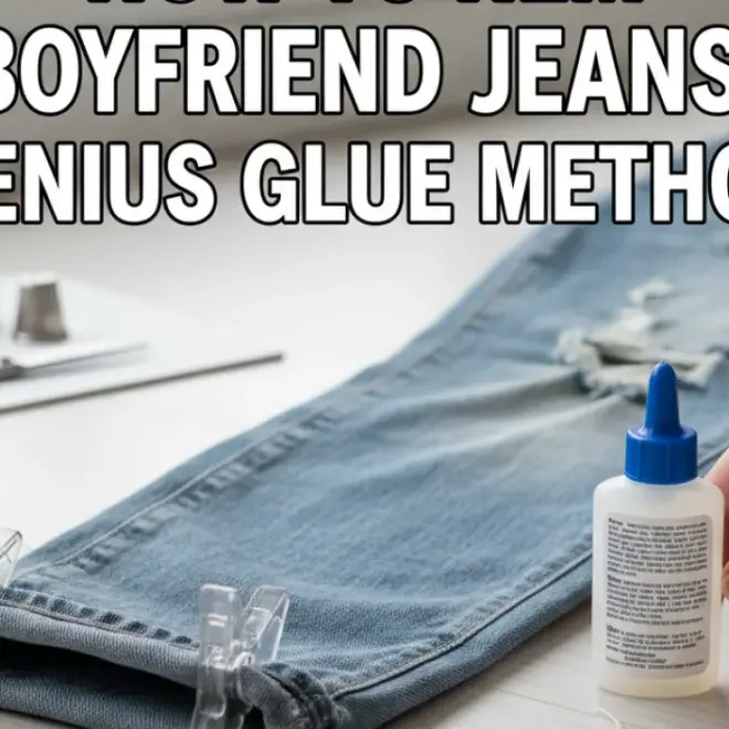 How To Hem Boyfriend Jeans: Genius Glue Method
