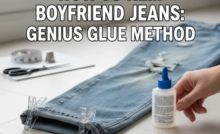 How To Hem Boyfriend Jeans: Genius Glue Method