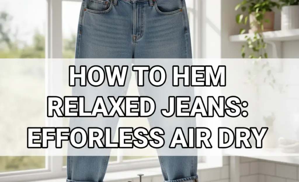 How To Hem Relaxed Jeans: Effortless Air Dry
