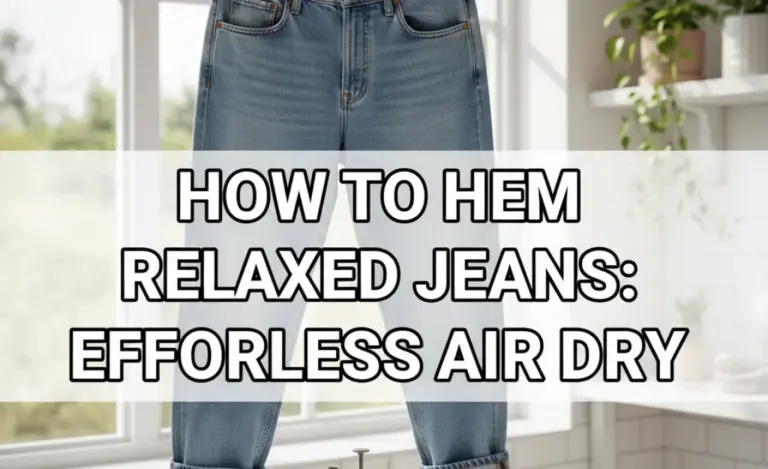 How To Hem Relaxed Jeans: Effortless Air Dry