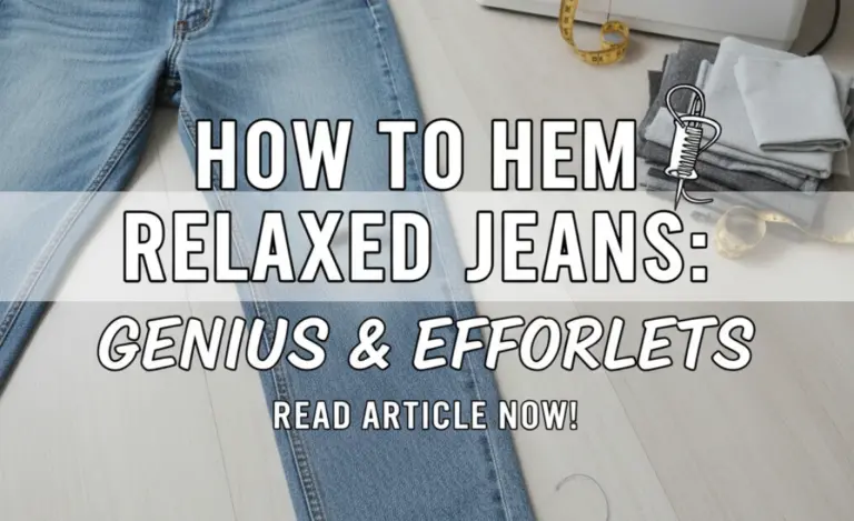 How To Hem Relaxed Jeans: Genius & Effortless