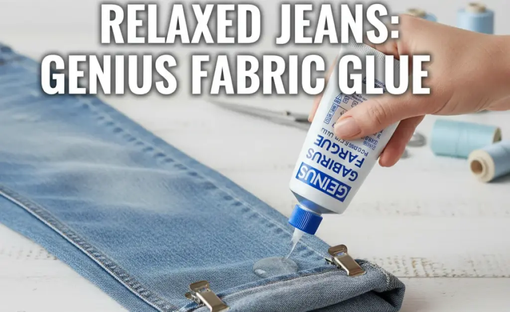 How to Hem Relaxed Jeans: Genius Fabric Glue