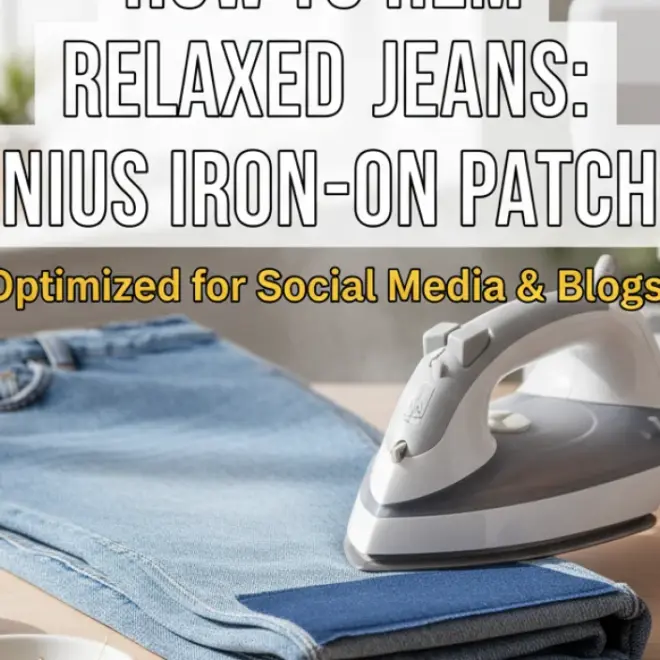 How To Hem Relaxed Jeans: Genius Iron-On Patches