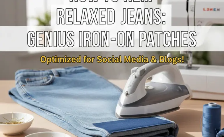 How To Hem Relaxed Jeans: Genius Iron-On Patches