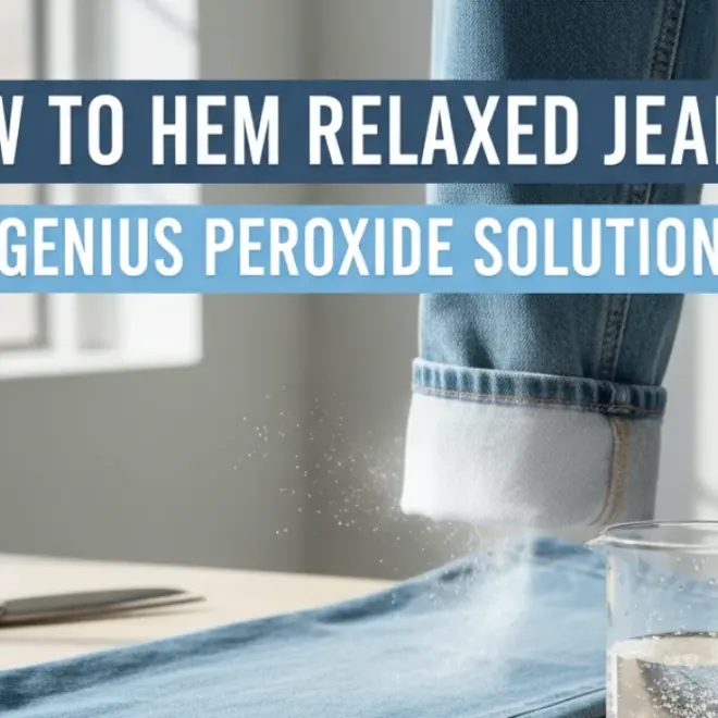 How To Hem Relaxed Jeans: Genius Peroxide Solution