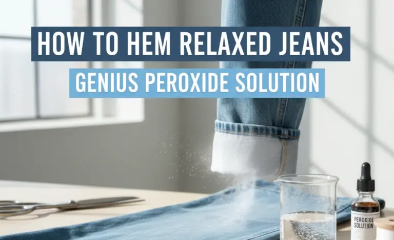 How To Hem Relaxed Jeans: Genius Peroxide Solution