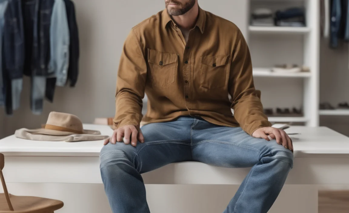 Method 1: Hemming Dad Jeans with a Sewing Machine